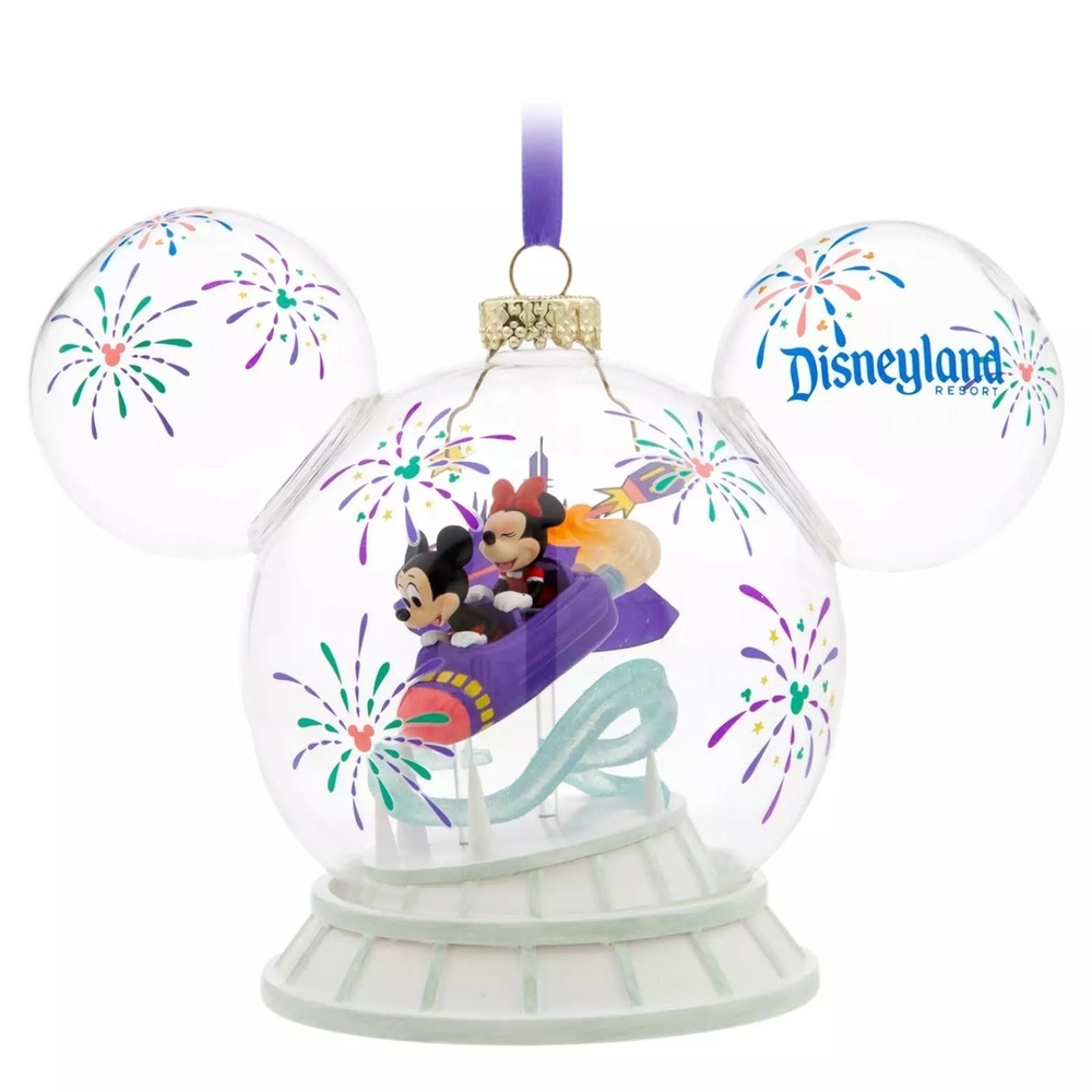 Dineyland Park Bubble Ornament Micky And Minnie